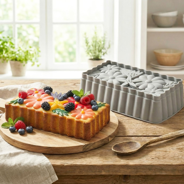 Moule à cake fleurs