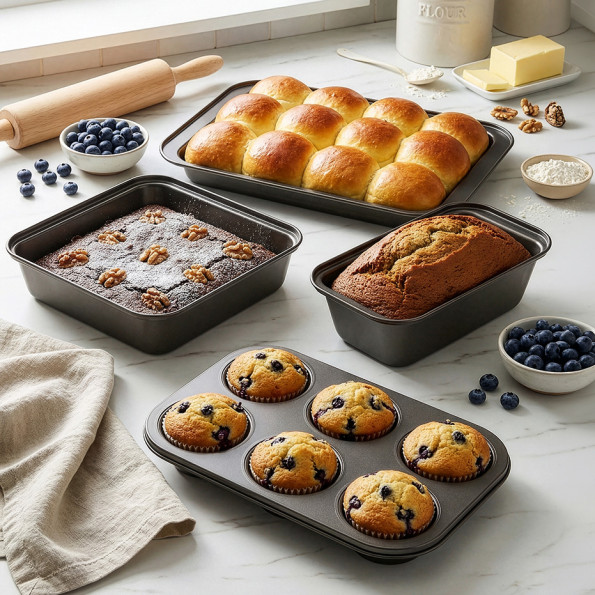 Lot de 4 moules pâtissiers empilables