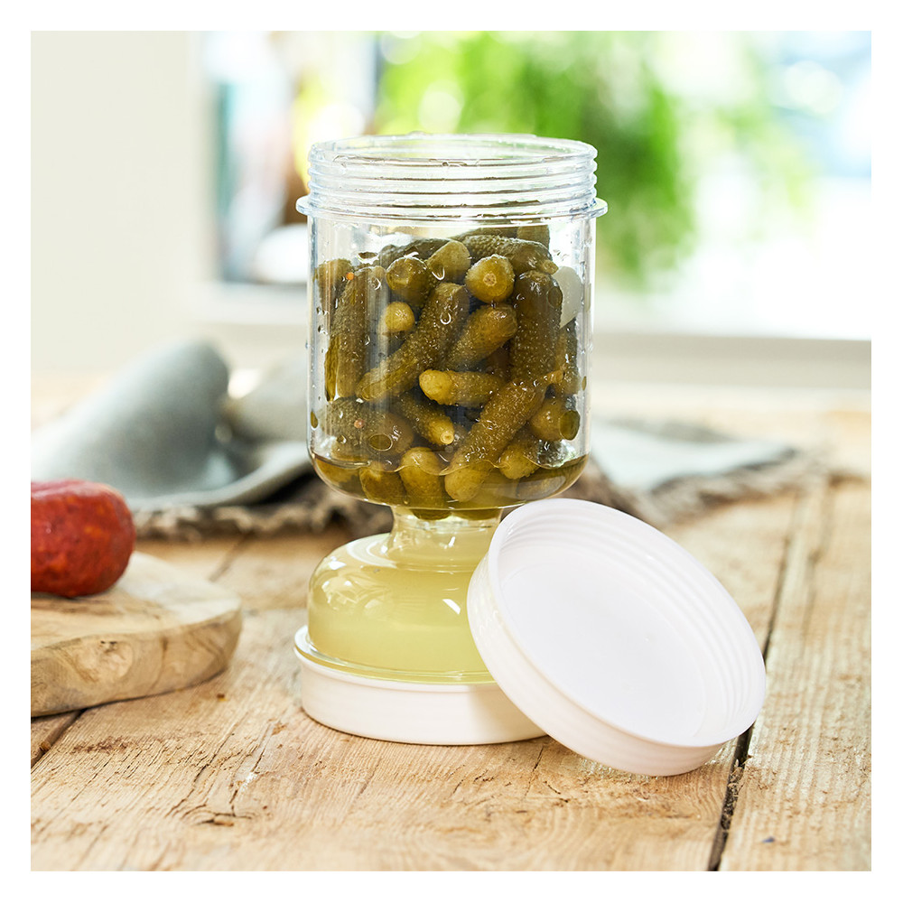 Pot à  cornichons filtreur