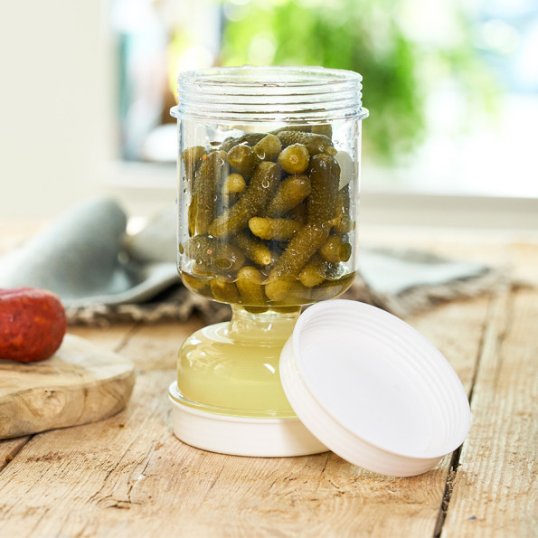 Pot à  cornichons filtreur