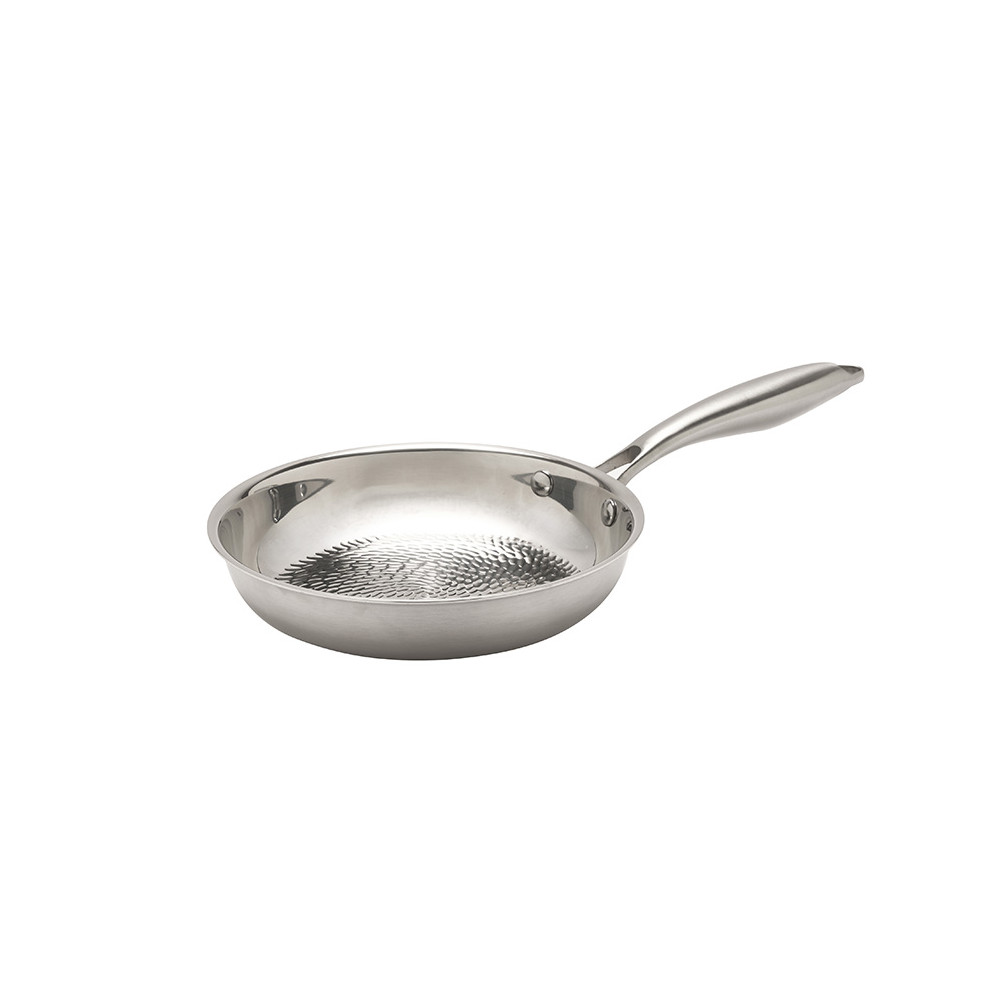 Poêle inox fond structuré