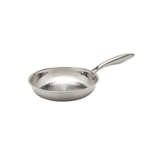 Poêle inox fond structuré