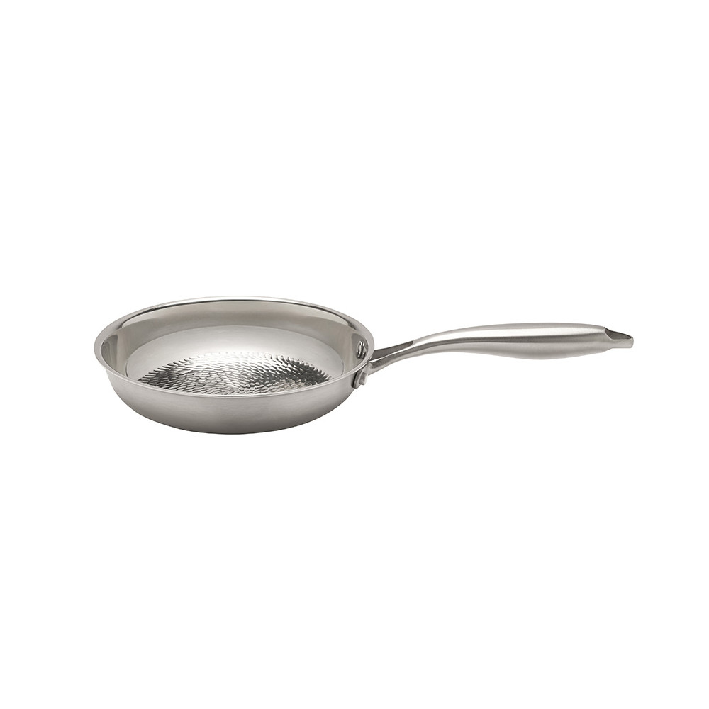 Poêle inox fond structuré