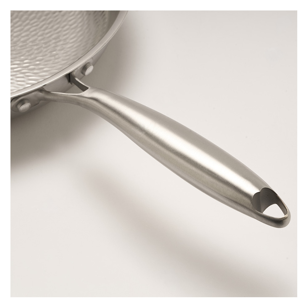 Poêle inox fond structuré