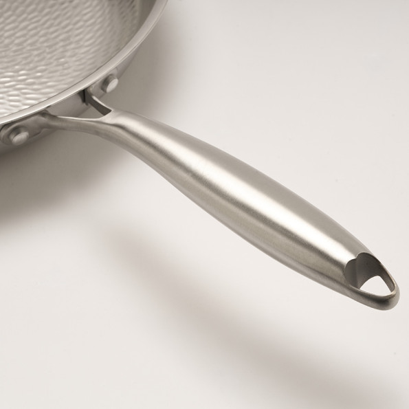 Poêle inox fond structuré