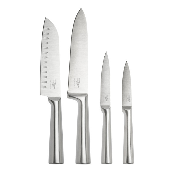 Set de 4 couteaux de cuisine tout inox