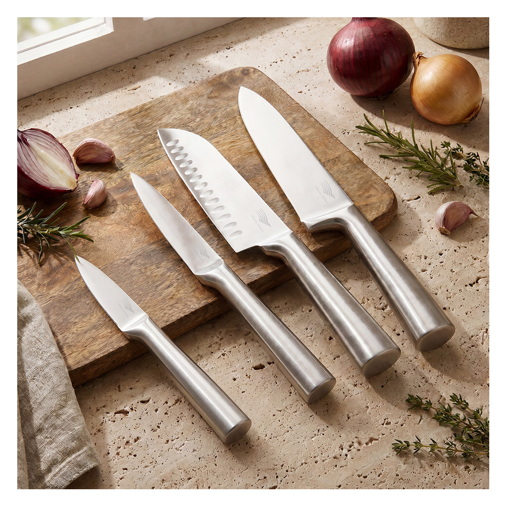Set de 4 couteaux de cuisine tout inox
