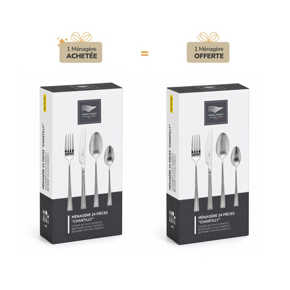 Ménagère 24 pièces "Chantilly"  + 24 pièces OFFERTES