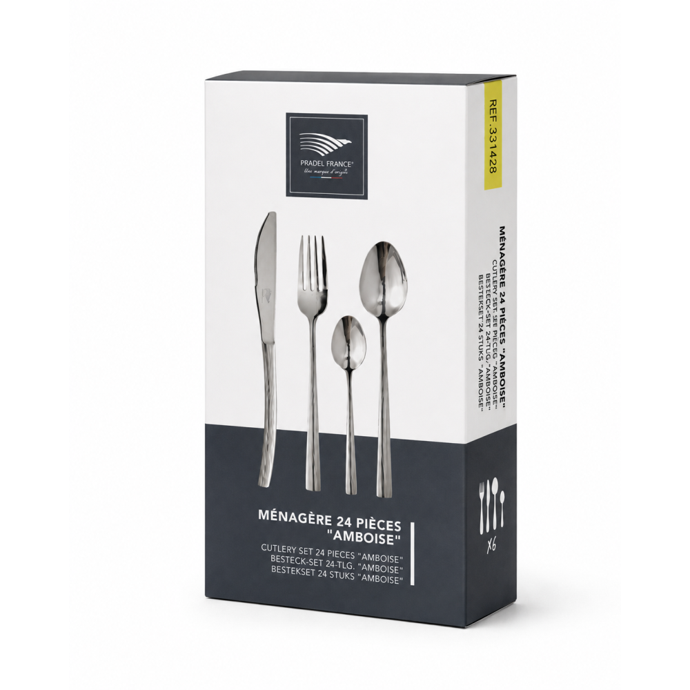 Ménagère 24 pièces "AMBOISE" +  24 pièces OFFERTES