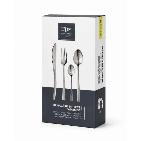 Ménagère 24 pièces "AMBOISE" +  24 pièces OFFERTES