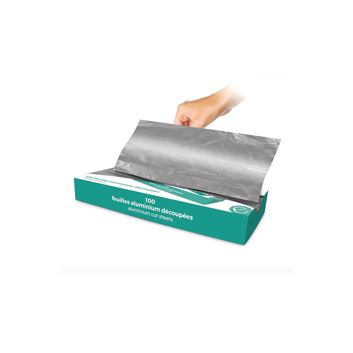 Lot de 100 feuilles aluminium découpées