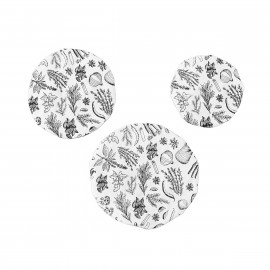 Lot de 3 couvre-plats réutilisables
