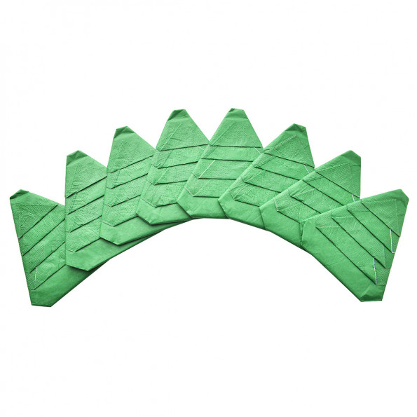 Lot de 8 serviettes pré-pliées forme sapin6379