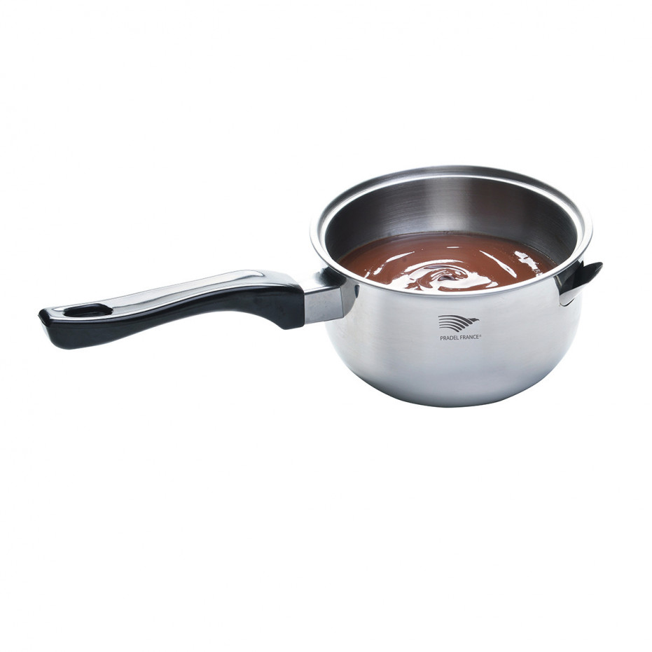 Casserole Bain-marie En Inox 1.2L - Double Paroi - Pour Chauffer Le Lait Sans Brûler - Avec Sifflet - Poignée Plastique - 4
