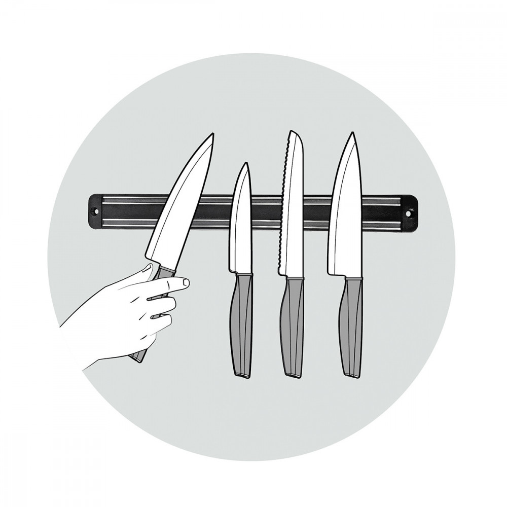 Barres magnétiques pour couteaux de cuisine