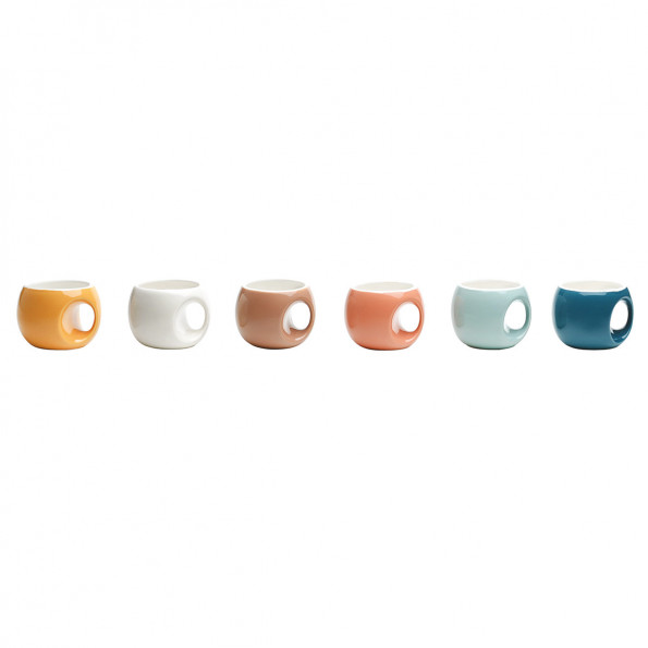 Lot de 6 tasses à café rétro6619