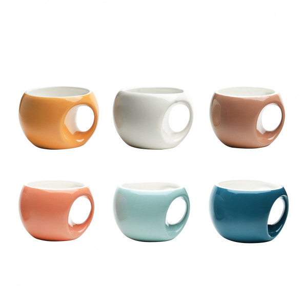 Lot de 6 mugs rétro