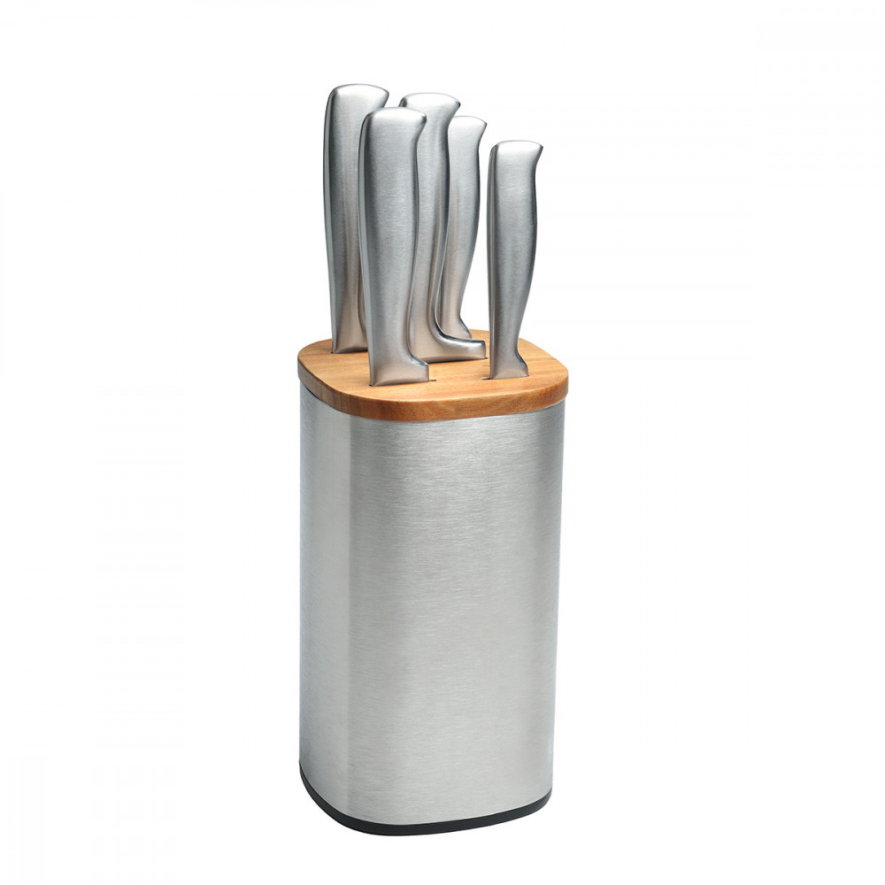 Bloc 5 couteaux inox