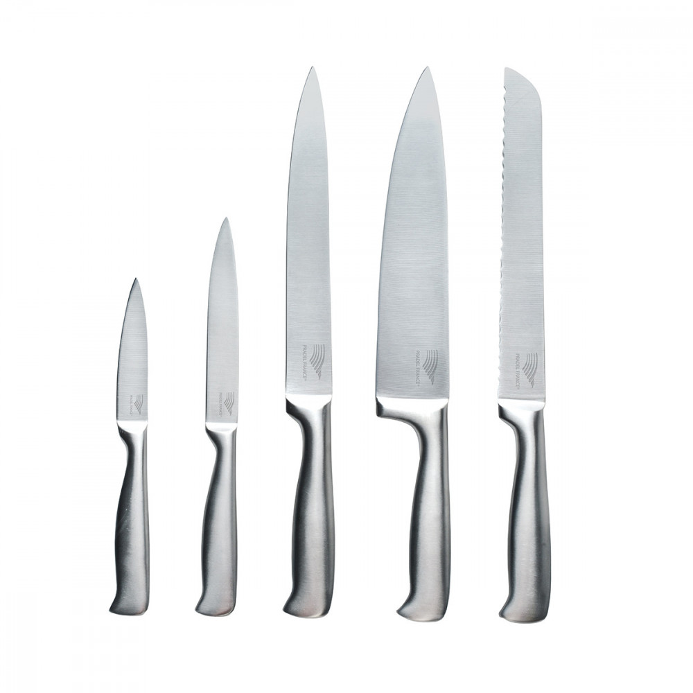 Bloc 5 couteaux inox