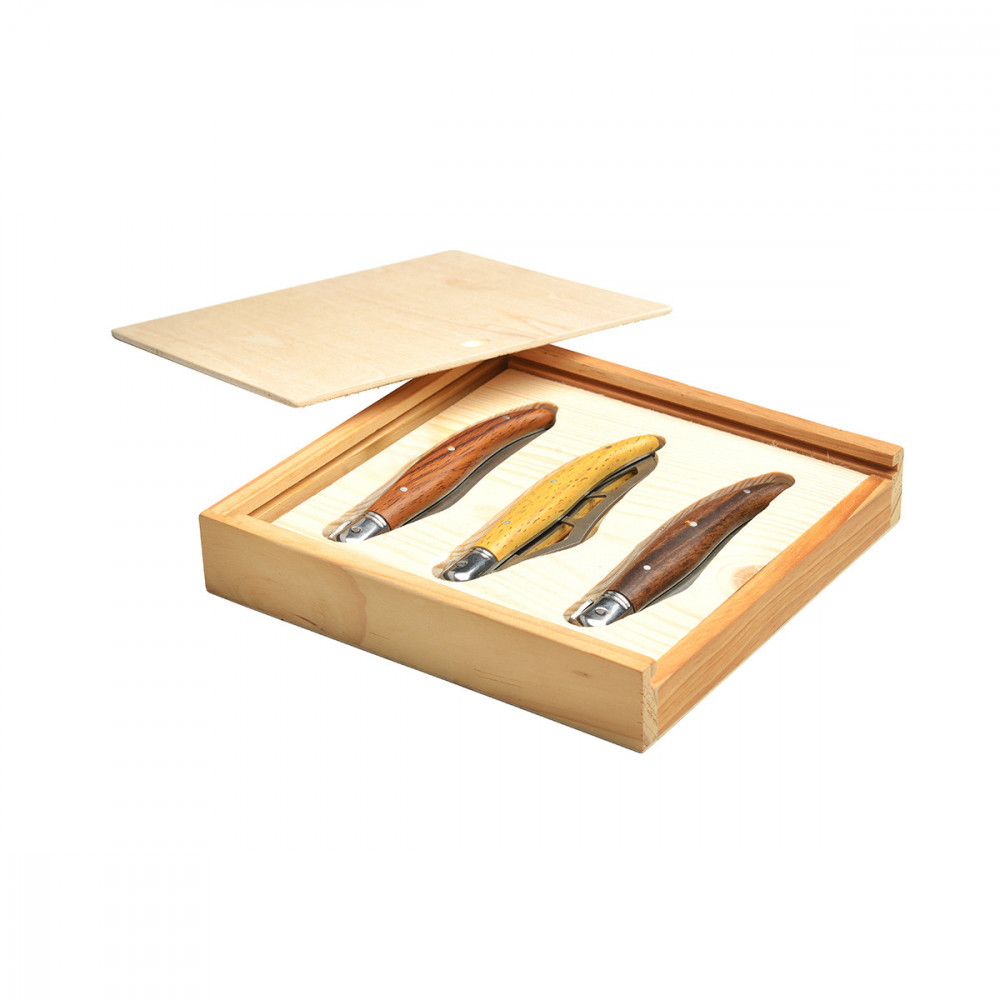 Coffret 3 couteaux pliants