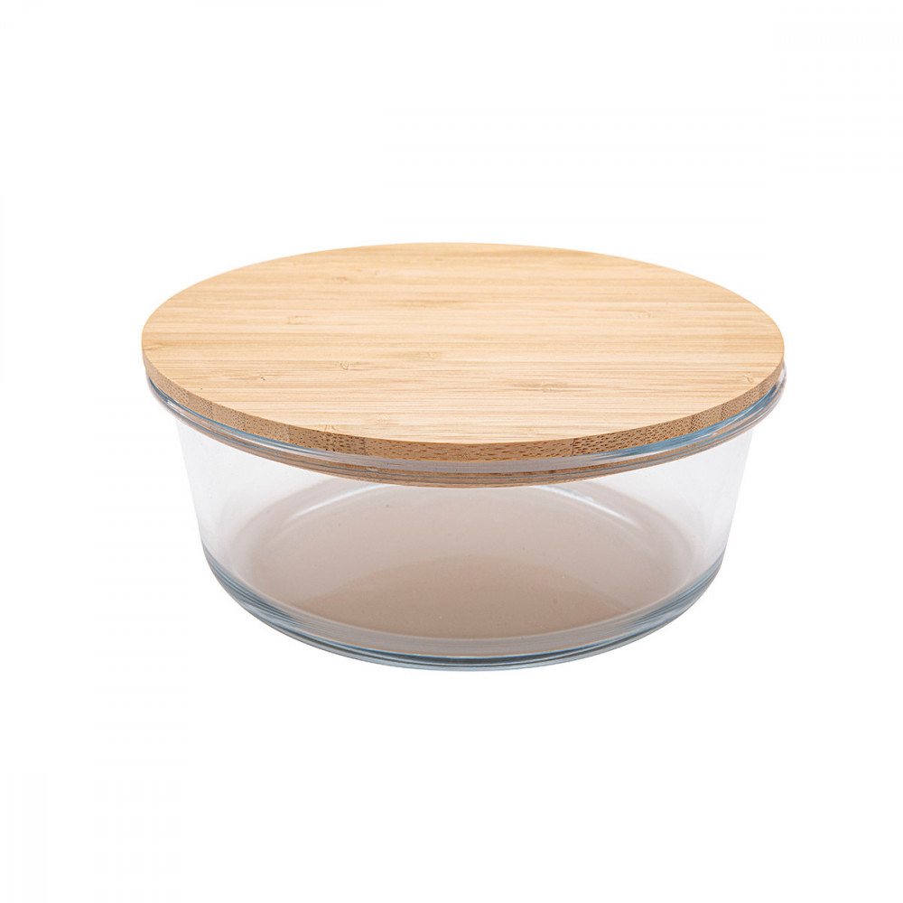 Lot de 3 boîtes rondes en verre