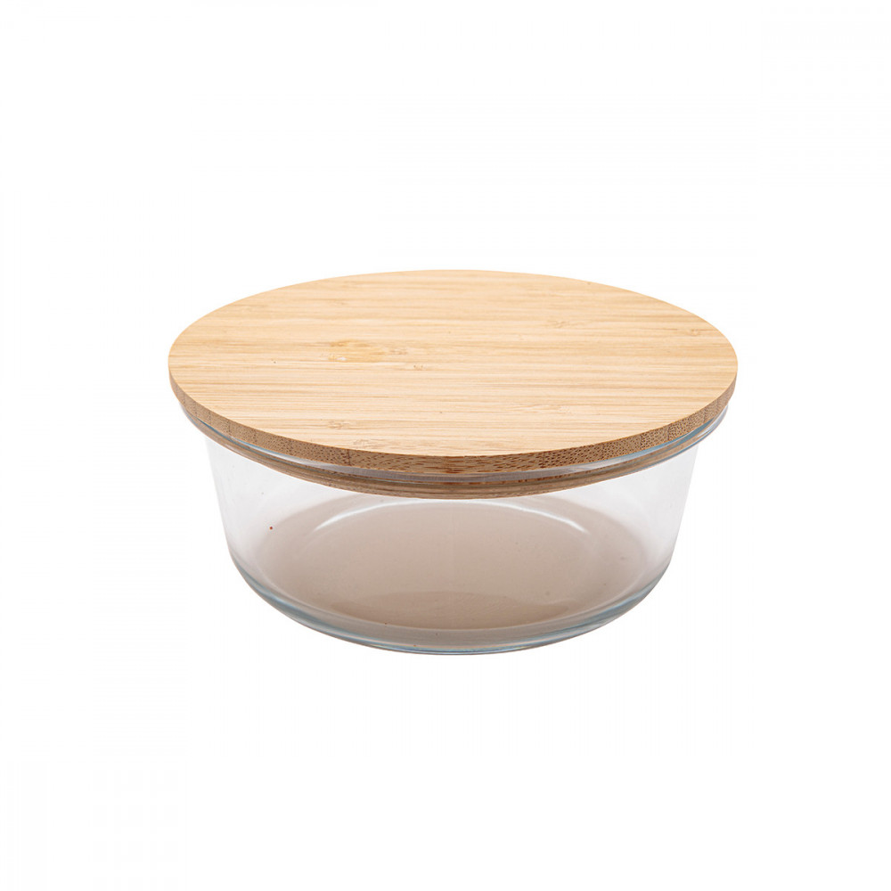 Lot de 3 boîtes rondes en verre
