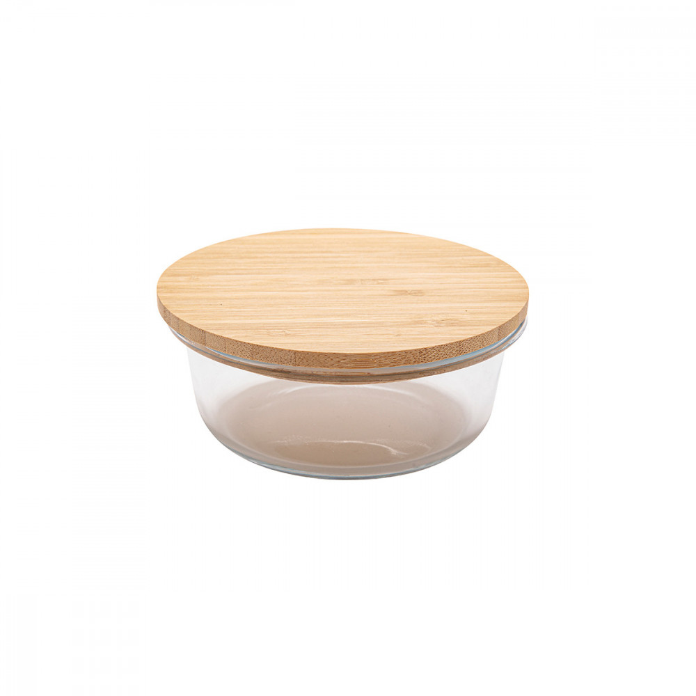 Lot de 3 boîtes rondes en verre