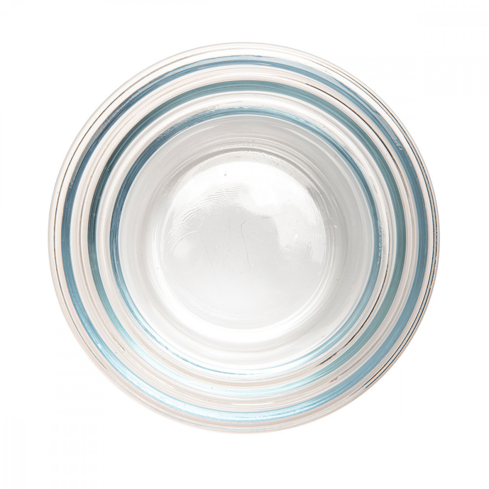 Lot de 3 boîtes rondes en verre