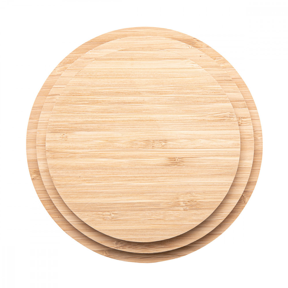 Lot de 3 boîtes rondes en verre