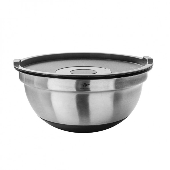 Lot de 3 saladiers inox avec couvercles7108