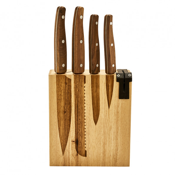 Range Couteaux et Ustensiles de Cuisine – Bois de Noyer - Bloc de