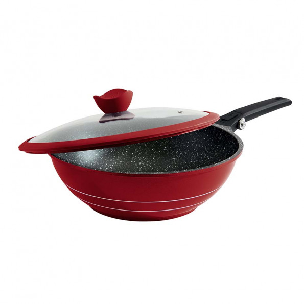 Wok fonte d'aluminium7702