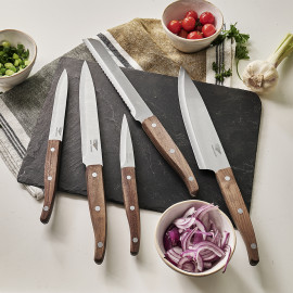 Set de couteaux avec porte-couteaux homme (6 pièces) - Bloc