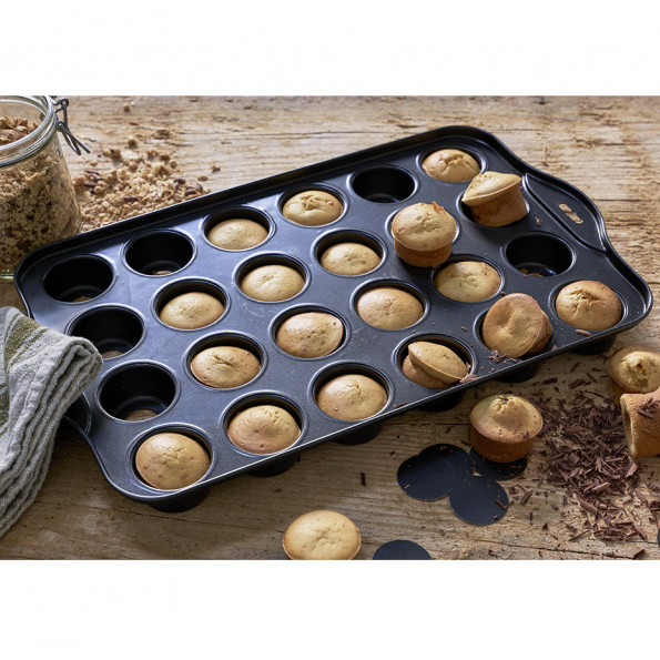 Maxi moule 24 mini muffins fond amovible7850