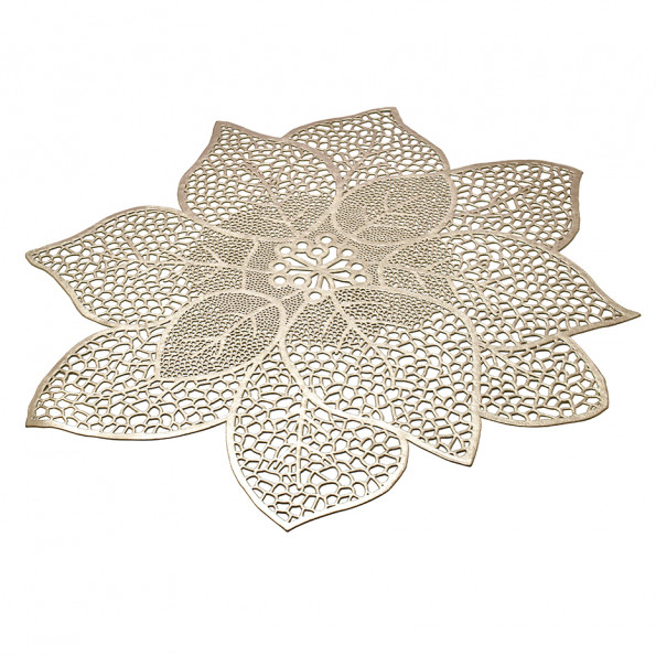 Lot de 6 sets de table forme poinsettia7926