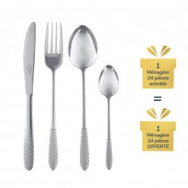 Ménagère 24 pièces "ABONDANCE" + 24 pièces offertes