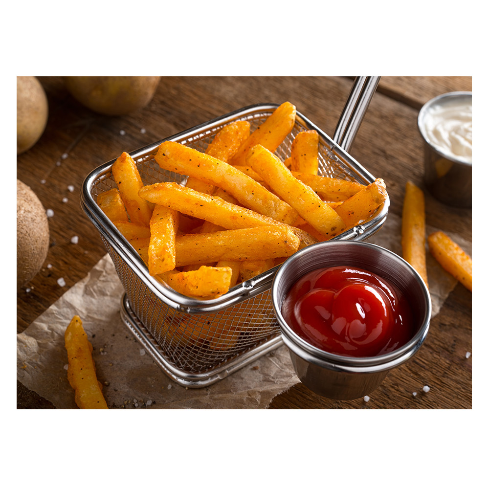 Lot de 2 paniers à frites individuels en inox