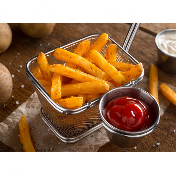 Lot de 2 paniers à frites individuels en inox8038