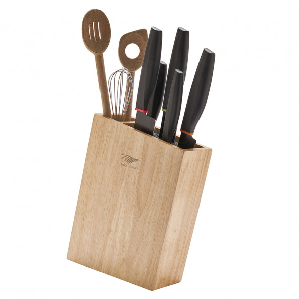 Range Couteaux et Ustensiles de Cuisine – Bois d'Hévéa - Bloc de