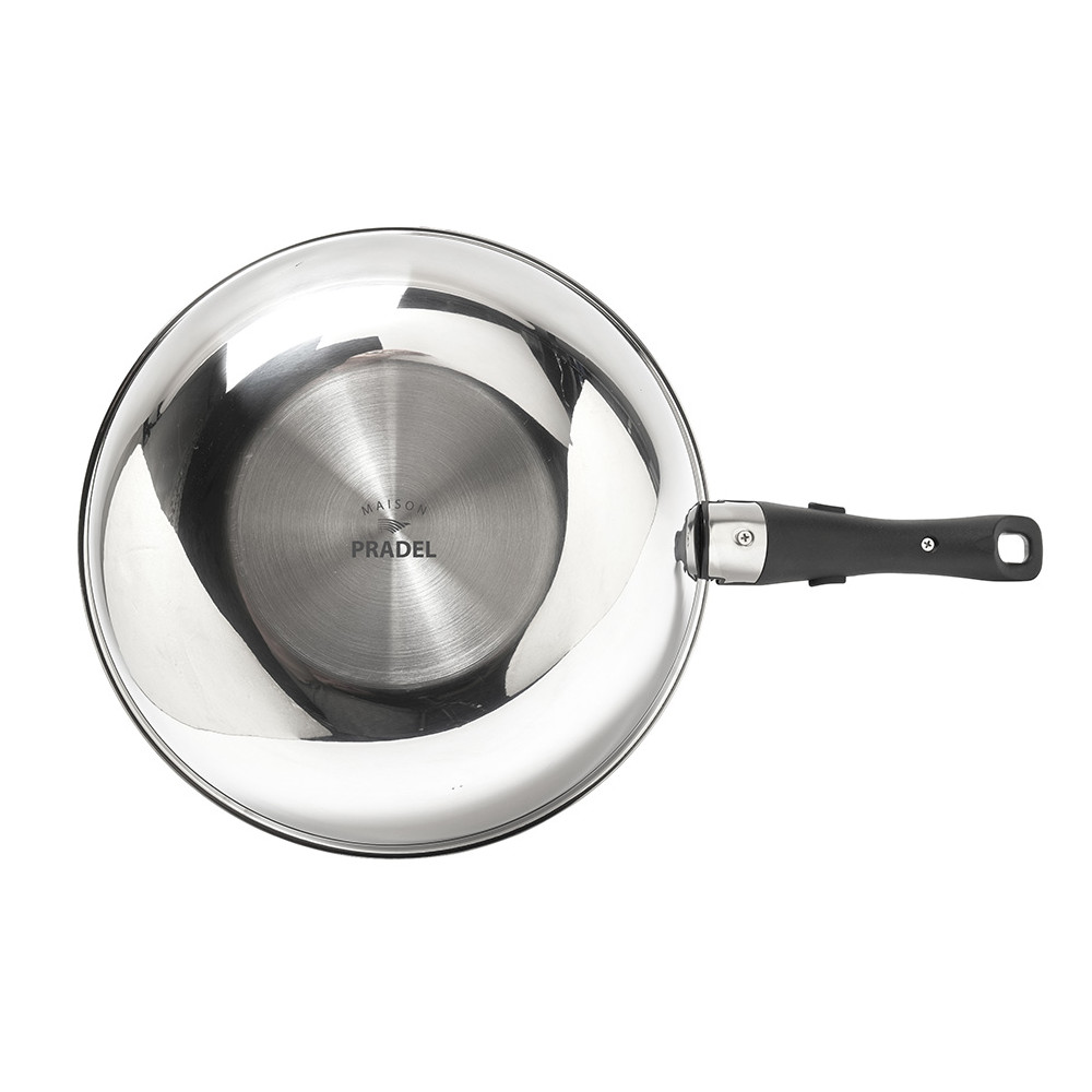 Wok inox nid d'abeille