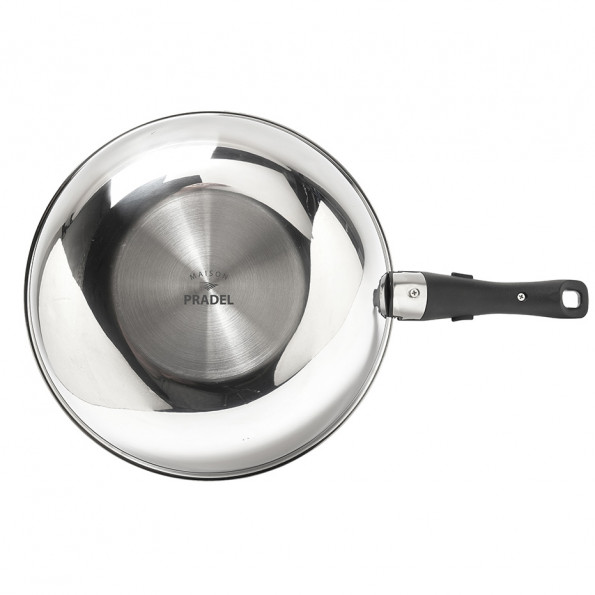 Wok inox nid d'abeille8446