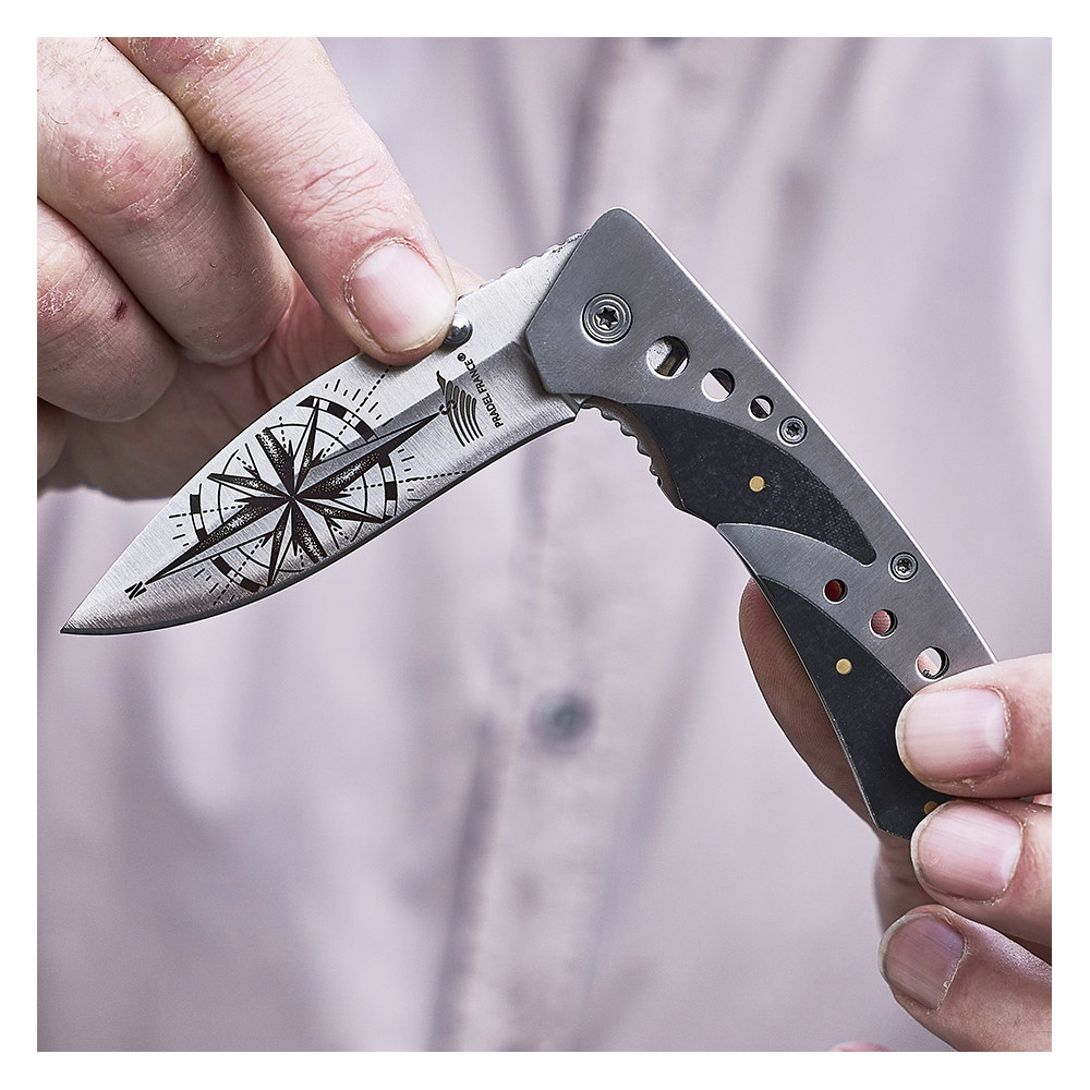 Couteau de poche "TENNESSEE" motif Explorateur