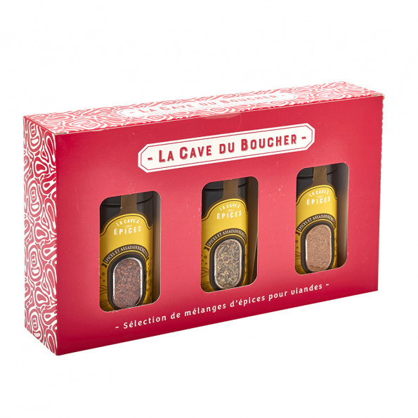 Assortiment d'épices en coffret  "La cave du boucher"8478