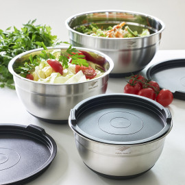 Lot de 3 saladiers inox...