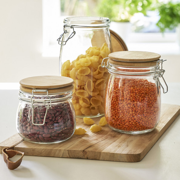 Lot de 3 bocaux en verre8565