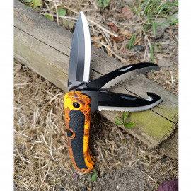 Couteau de chasse pliant 3 lames