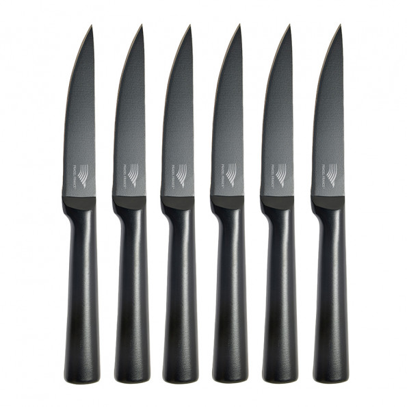 Lot de 6 couteaux à steak tout inox noir8627