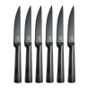 Set de 6 couteaux à steak tout inox noir8627