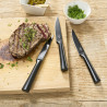 Set de 6 couteaux à steak tout inox noir8628