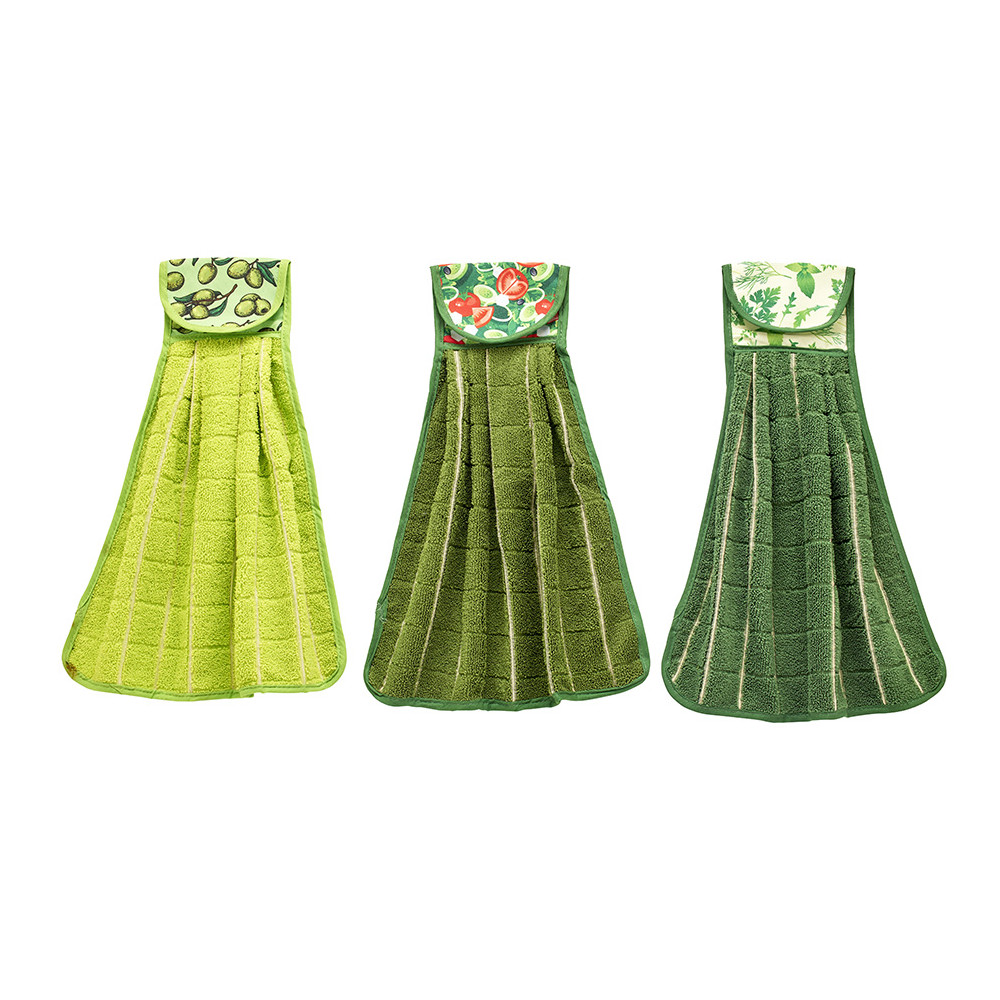 Lot de 3 torchons accroche four